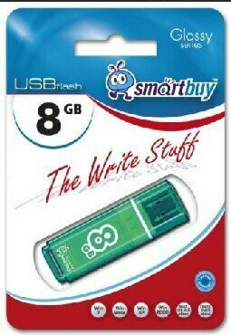 USB флеш (SMARTBUY (SB8GBGS-G) 8GB GLOSSY SERIES GREEN)