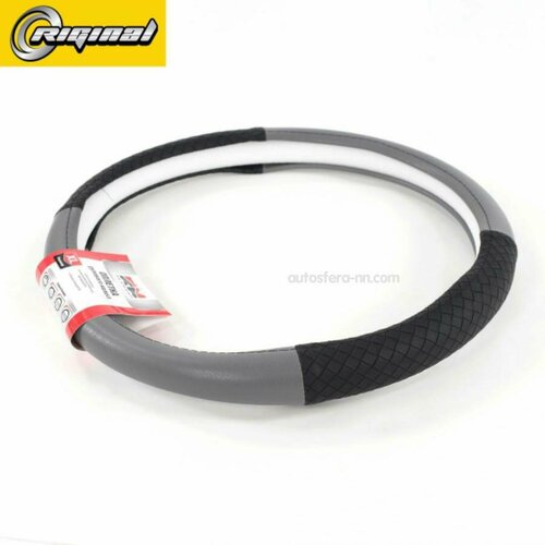 REDMARK RM79004 Оплетка руля RedMark комб экокожа XL размер косичка чернсерый 1048₽