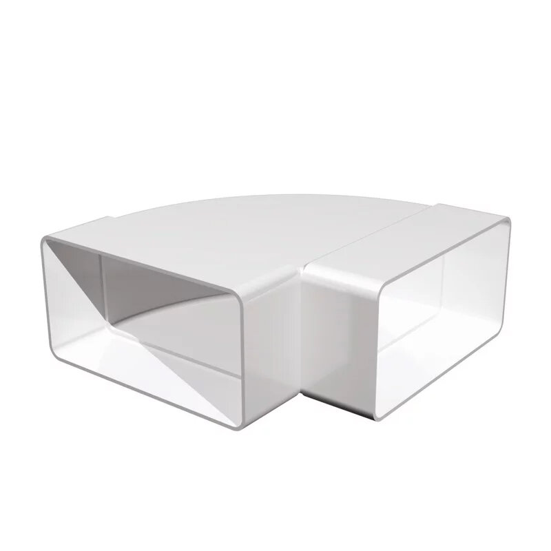 Отвод горизонтальный прямоугольная ERA 620КГП 160 мм 204x60 мм белый P(761-45-01)