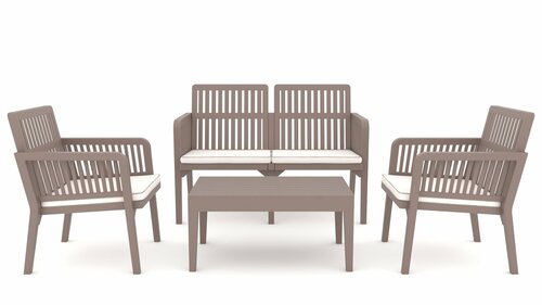 Набор мебели Lizbon 2-Seater Lounge для террасы PRIME цвет: капучино