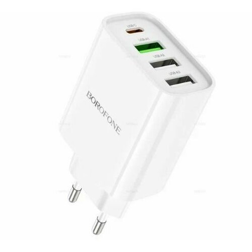 Зарядное устройство для телефона зарядное устройство borofone ba79a 3 usb 1 type c qc3 0 pd белый