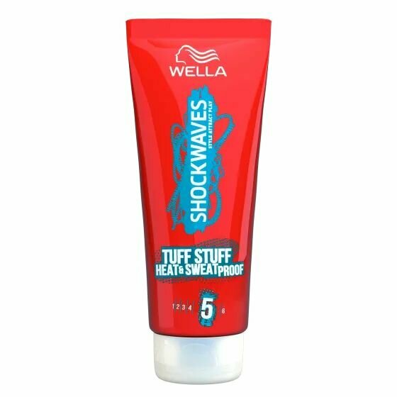 WELLA shockwaves tuff stuff heat&sweat proof гель для защиты от жара и пота сильной фиксации, 200 мл (из Финляндии)