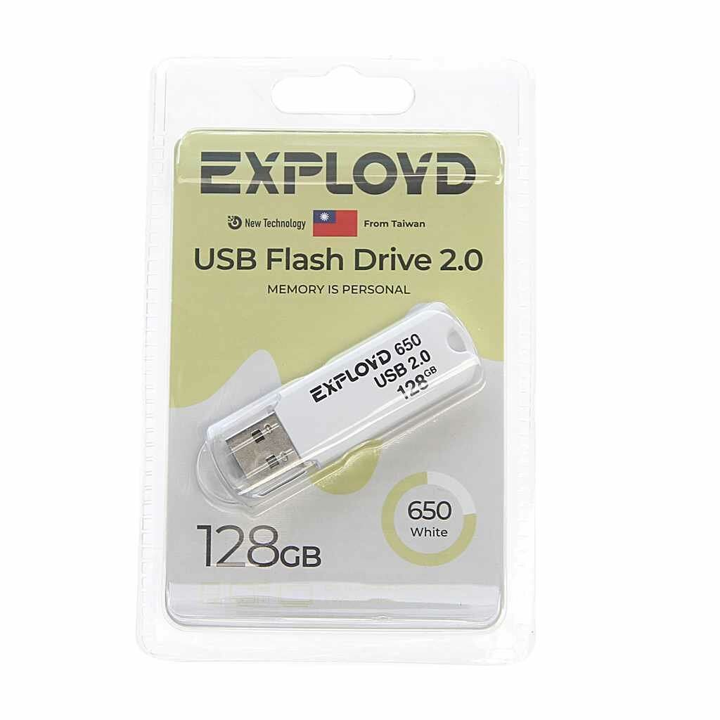 Накопитель USB 2.0 128GB Exployd 650 белый - фото №5