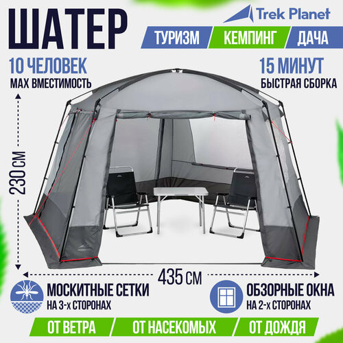 Шатер с москитными сетками и дополнительными окнами. TREK PLANET Weekend Tent