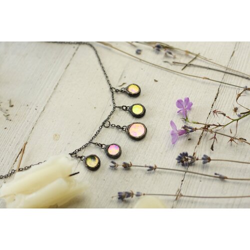 Колье KATE SHO стекло длина 42 см фиолетовый 3450₽