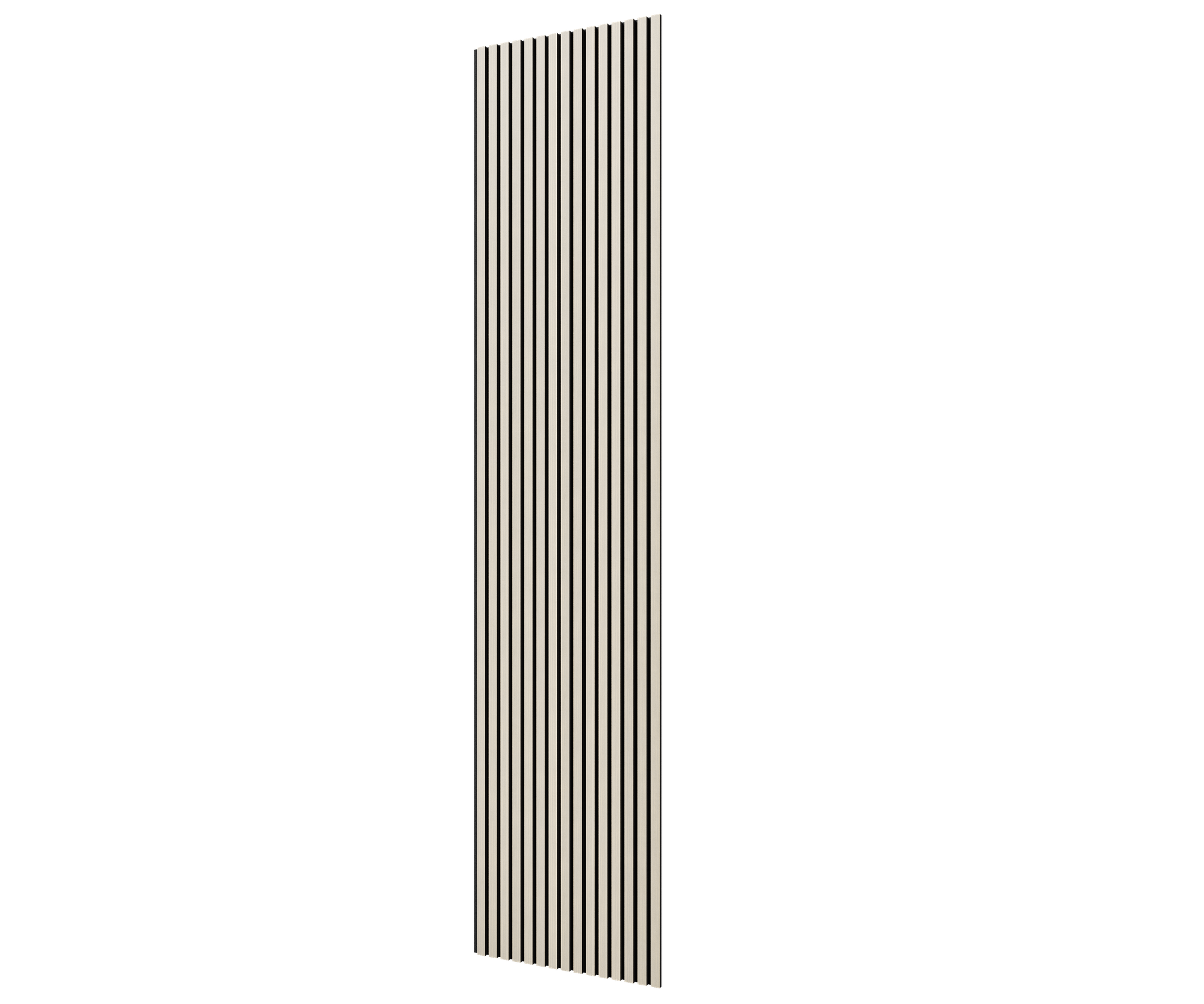 Акустическая панель, черный войлок, 2750х600х21мм, рейки МДФ, шпон дуб клэр светлый. Cosca Decor