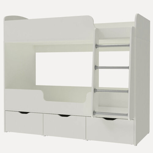 Изображение товара Кровать двухъярусная Малыш Двойняшка 70х160 Белый Белый