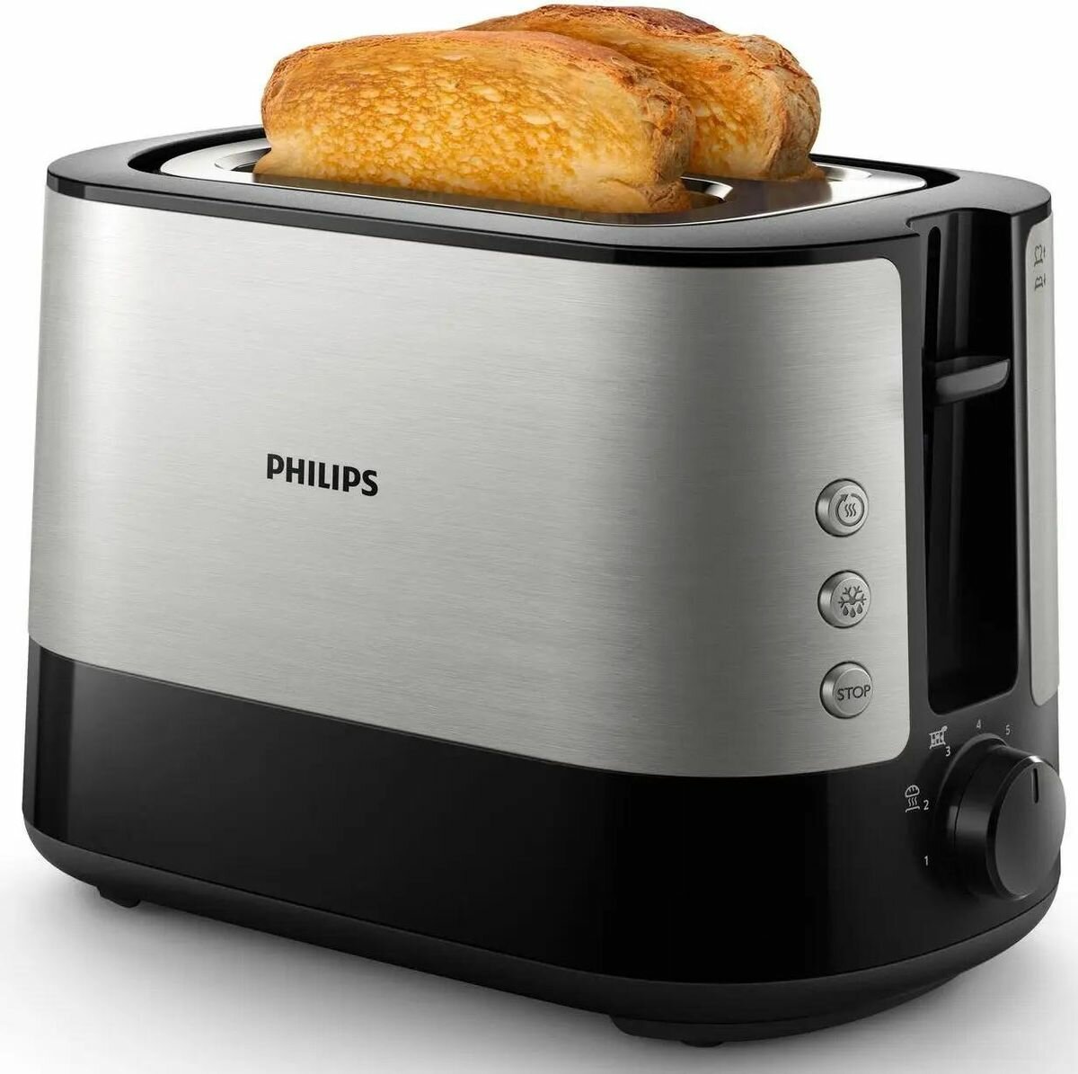 Тостер Philips HD2635/90, серебристый/черный