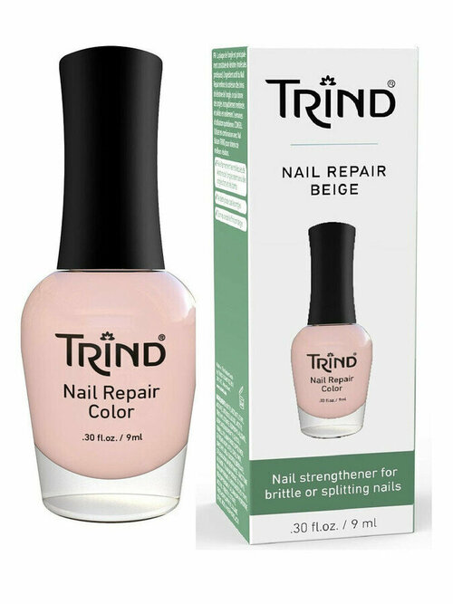 Trind, Nail Repair Color Beige, Укрепитель ногтей цветной, бежевый, №6, 9 мл