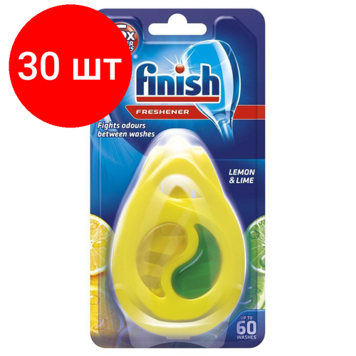 Комплект 30 штук, Освежитель для ПММ Finish лимон и лайм освежитель 5гр