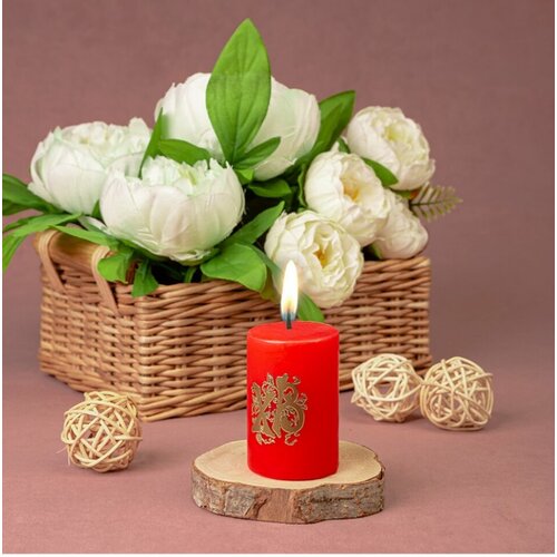 Пасхальная свеча красная-набор из трех штук