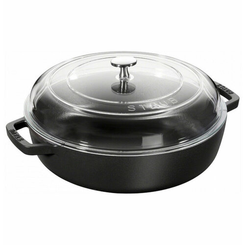 Сотейник 26 см со стеклянной крышкой 3,2 л черный Staub "STAUB" / 233882