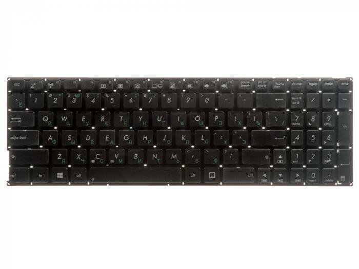 Клавиатура ZeepDeep для ноутбука Asus X756, X756U, X756UB, X756UJ, X756UQ, X756UV, X756U, X756, P756, X556, X556U, черная без рамки гор. Enter