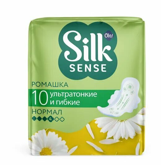 Прокладки гигиенические Ola! Silk Sense Ultra Normal Ромашка ультратонкие, 10 шт, 3 упаковки