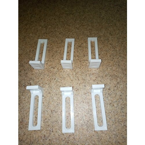 Универсальные Г- образные крепления экрана (панели) душевого поддона или акриловой ванны. Комплект 6 шт, под шпильку М12 и М10.