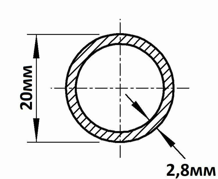 Труба оцинкованная 20х2,8 мм