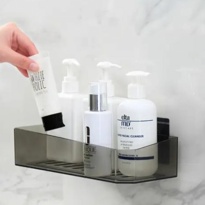 фото Полка для ванной комнаты-цвет черный