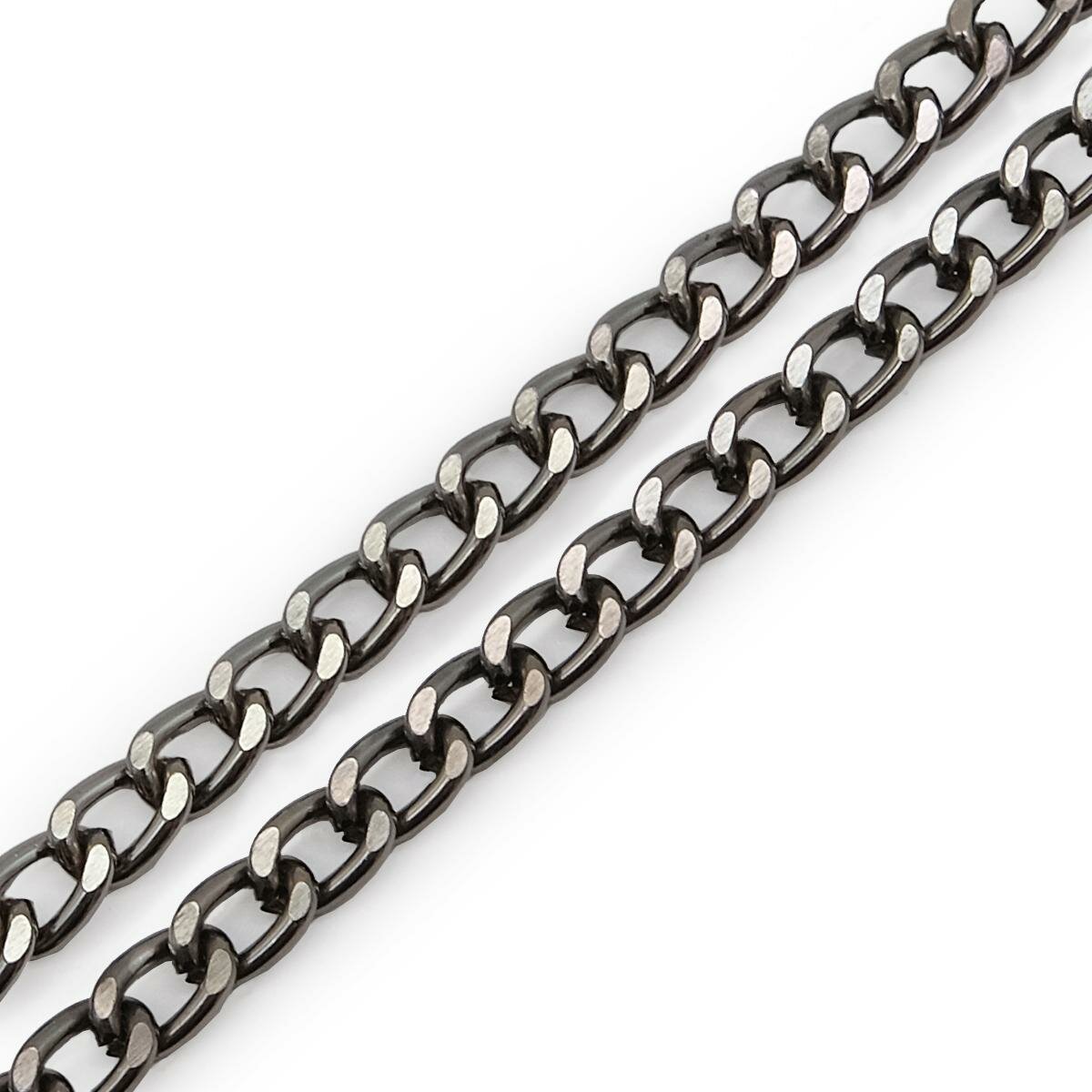 Декоративная цепь айрис Алюминиевая, 8,2х6х10 м, цвет Черный никель, К1604