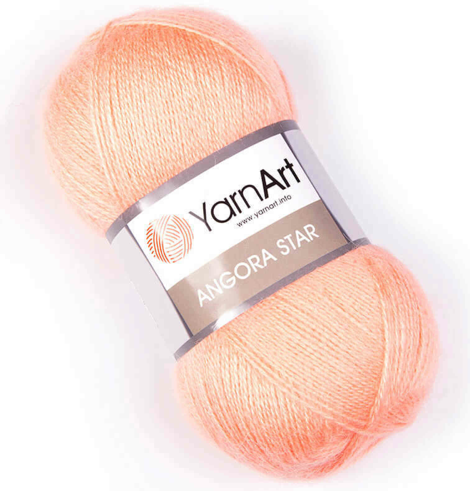 Пряжа Yarnart Angora Star розовый персик (565), 20%шерсть/80%акрил, 500м, 100г, 1шт