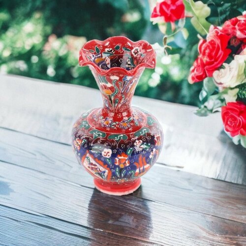 Ваза керамическая. 15 см. Турция. Ручная роспись.