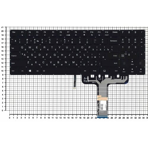 Клавиатура для ноутбука Lenovo Legion Y730-17ICH черная с белой подсветкой клавиатура lenovo legion k300 gy40y57709