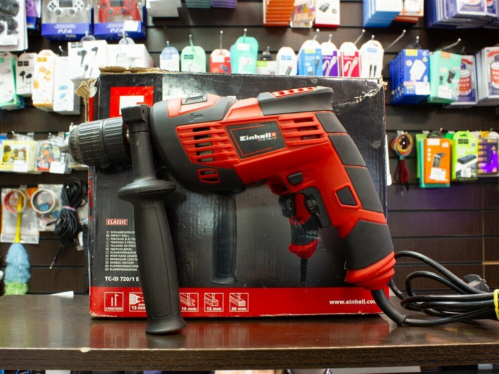 Дрель ударная Einhell TC-ID 720/1E KIT 720Вт