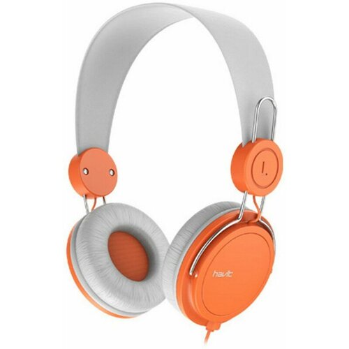 Наушники Havit Audio series-Wired headphone HV-H2198d Grey+Orange проводные наушники havit wired headphone h100d black h100d black