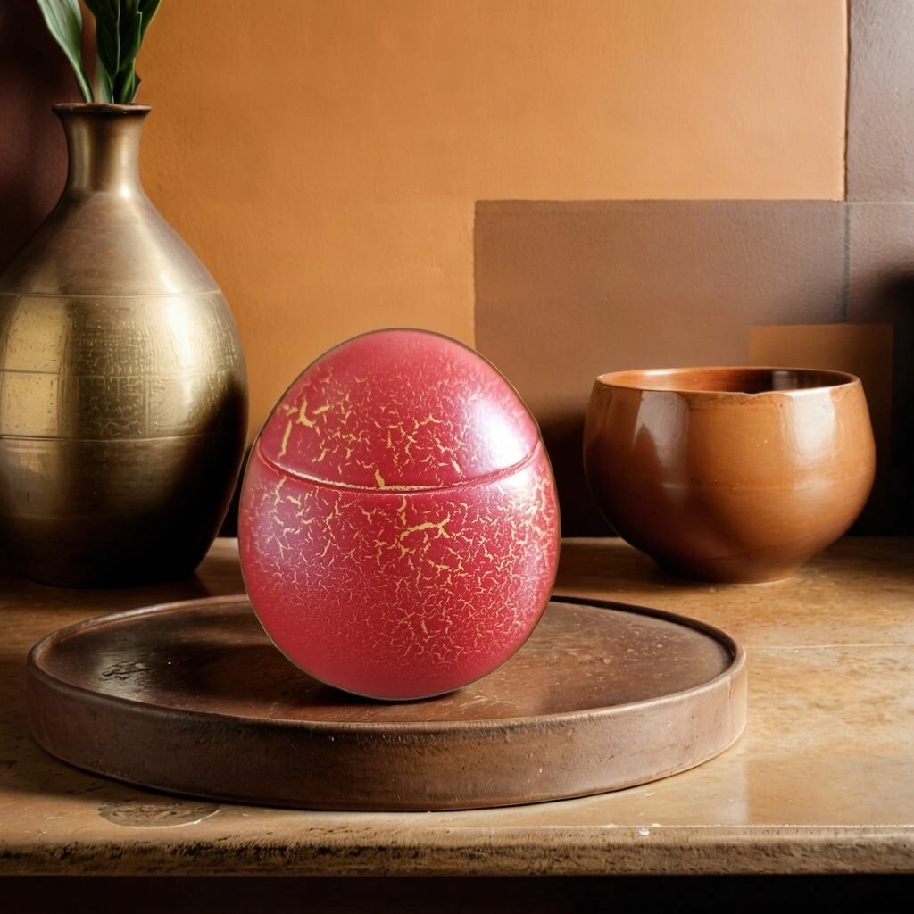 Шкатулка для украшений яйцо дракона из гипса ручной работы