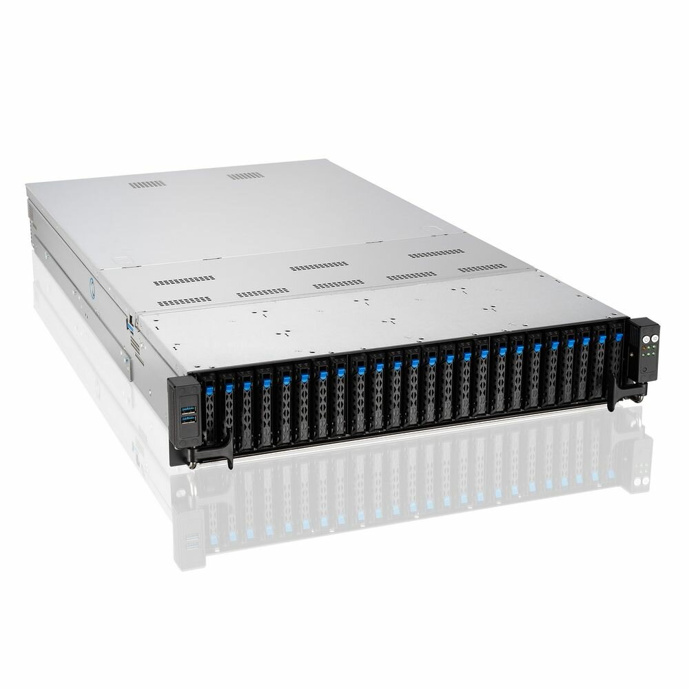 Серверная платформа ASUS RS520A-E11-RS24U Rack 2U,1x(LGA 4094), RDIMM/LR-DIMM/3DS(upto16/2666MHz/4TB),24xSFF HDD(24xNVMeor12xNVMe+12xSATA/SAS),2xM.2 conectr, softRAID,3xPCi+1xOCP Mez,2xGbE,2x800W (90SF01Q1-M001Z0)