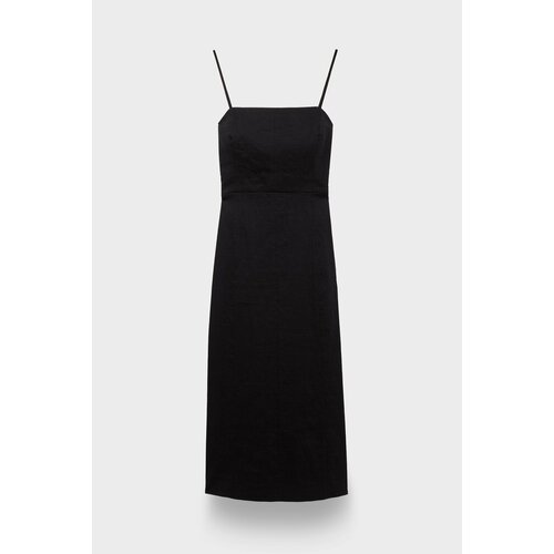 Сарафан Theory, размер 44, черный imocean чёрное платье миди на запах imocean