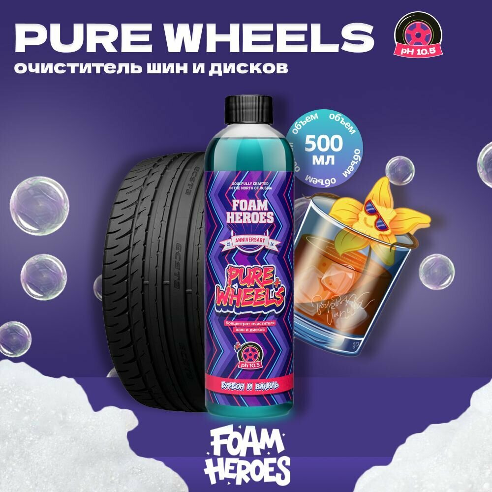 Foam Heroes Pure Wheels + концентрат очистителя шин и дисков 500мл