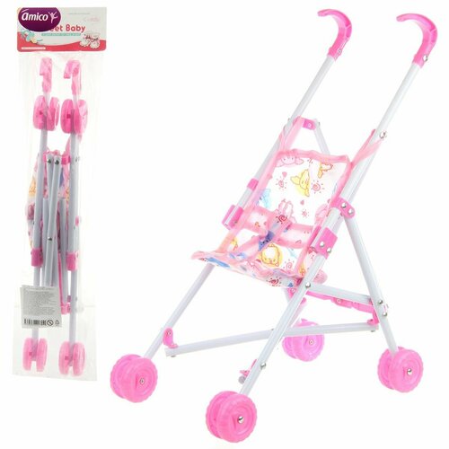 Коляска прогулочная для кукол пластик Amico 129862 940₽