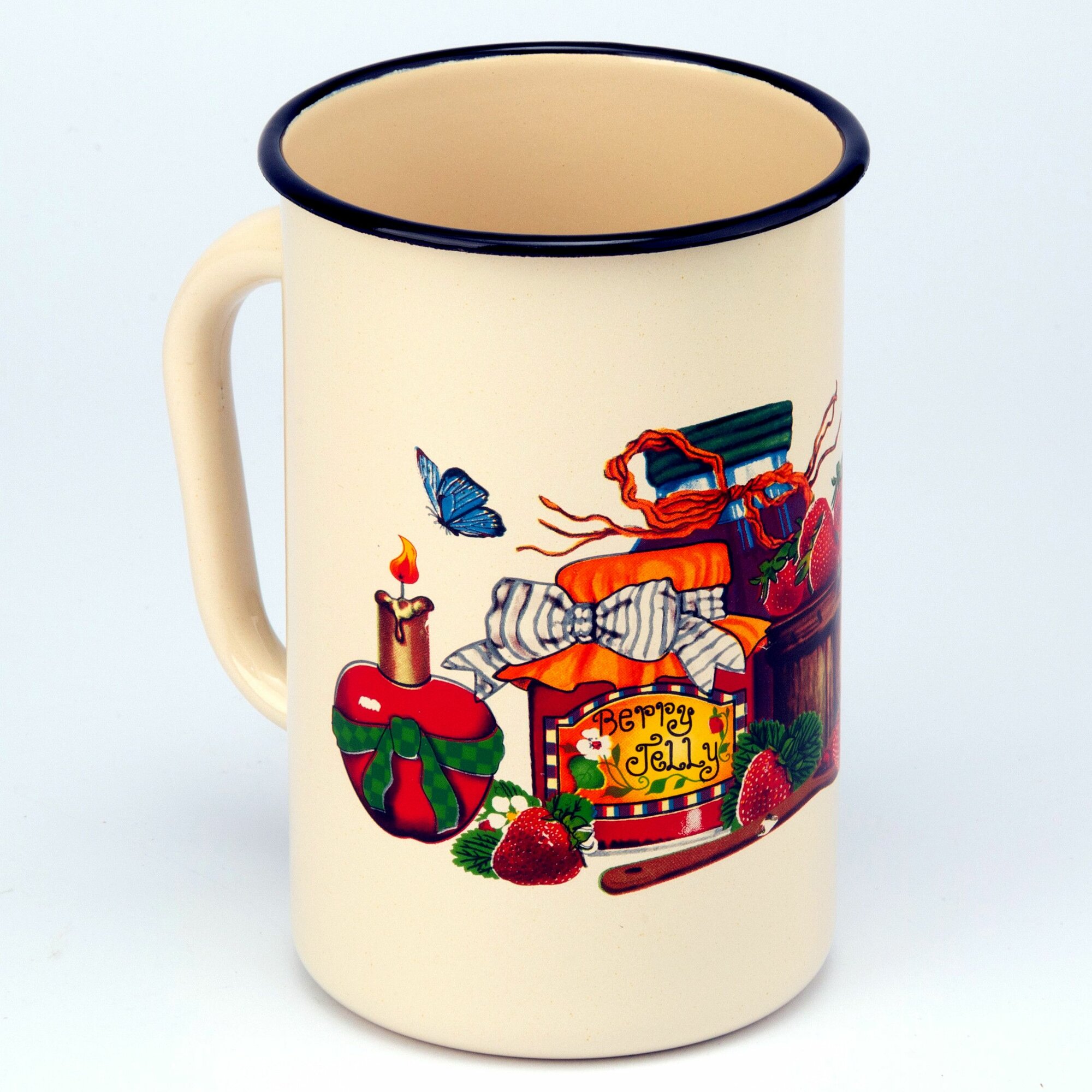 фото Кружка-кувшин эмалированный с рисунком 1,5л