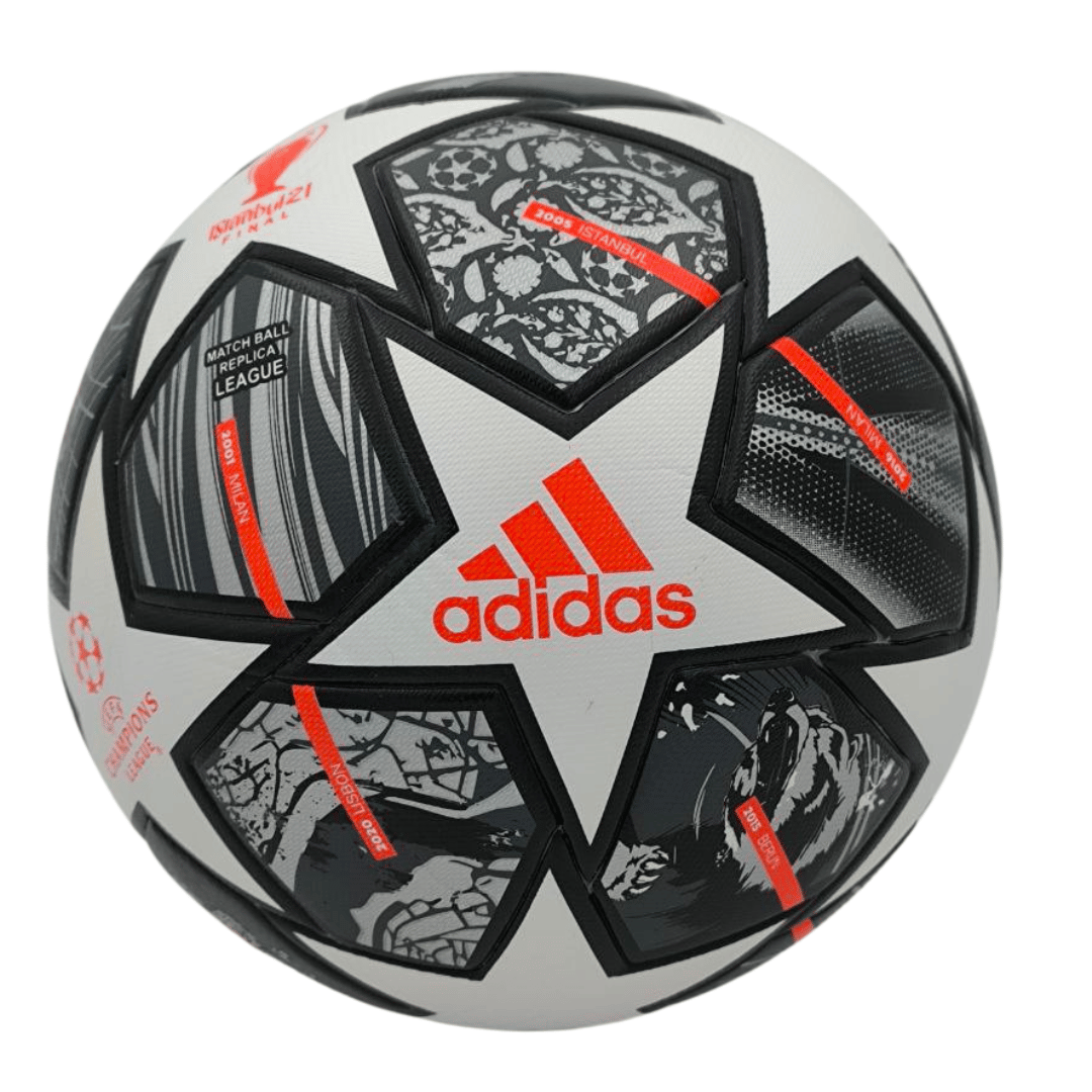 Футбольный мяч CHAMPIONS LEAGUS ISTANBUL 2021 "Премиум класса" 5 размера, белый-серый