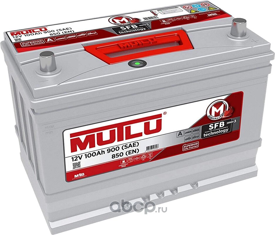 Аккумулятор MUTLU SFB JIS 100 А/ч прямая L+ 306x175x224 EN850 А Mutlu D31.100.085. D