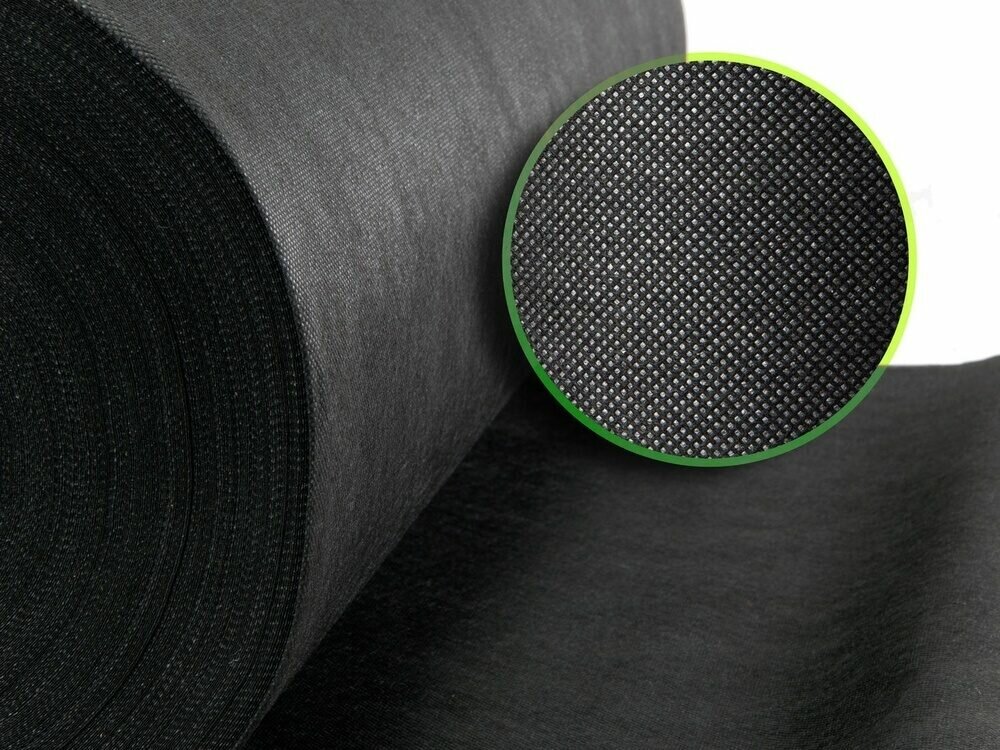 Геотекстиль+250, черный, ширина 1,6 м - 5 п/м