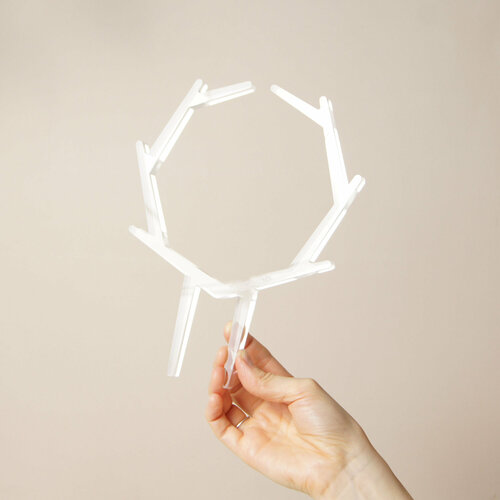 Прозрачная опора для комнатных растений ROGI, высота 22 см