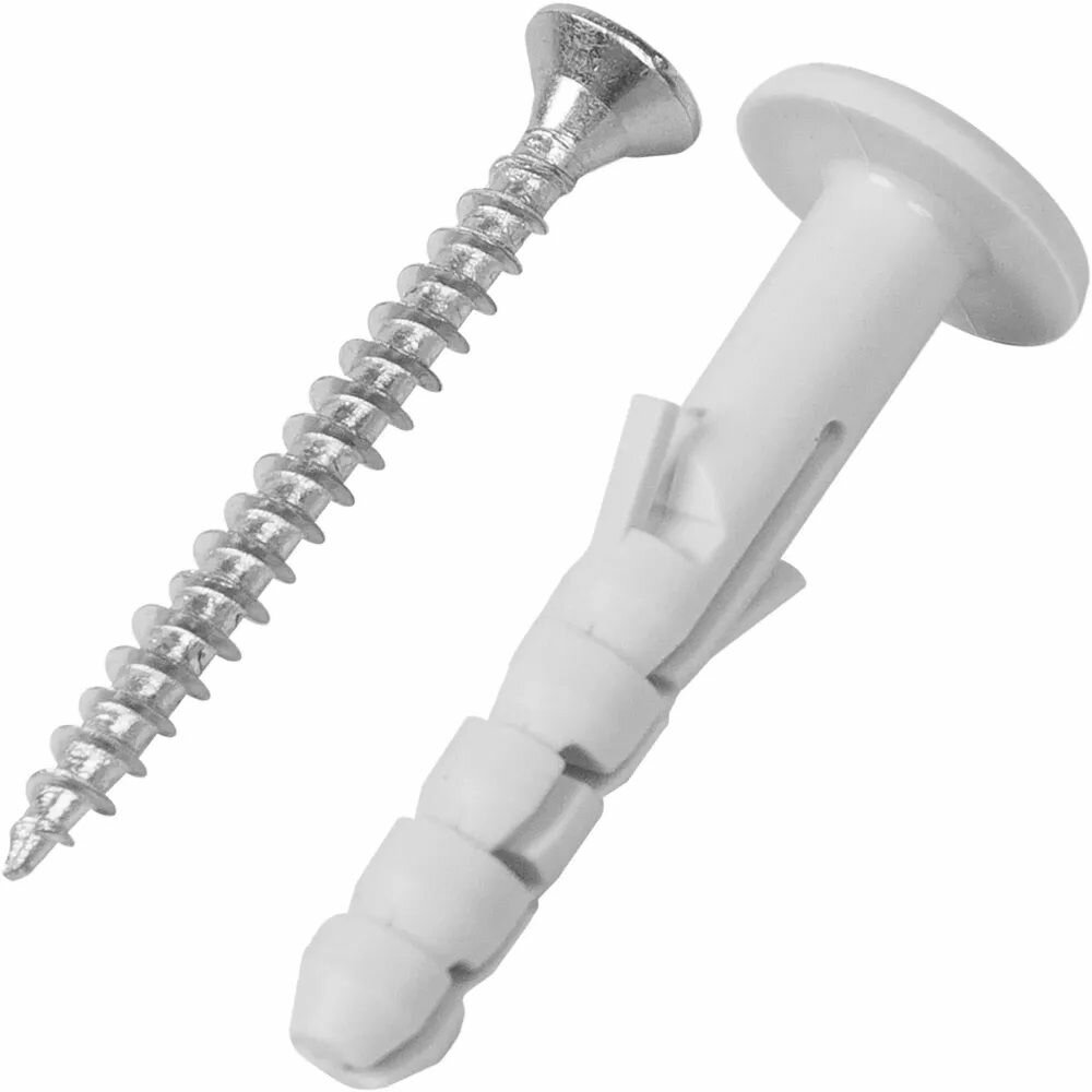 фото Дюбель с широким фланцем Standers 6х40 мм, с шурупом 4х40 мм, нейлон, 20 шт