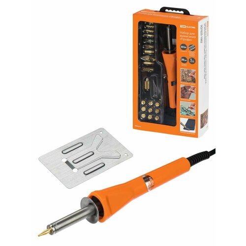 Набор для выжигания Профи паяльник 30 Вт 230 В 20 насадок подставка кейс TDM SQ1025-1002 2952₽
