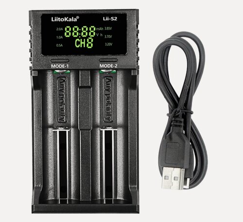Изображение товара Интеллектуальное зарядное устройство Liitokala Lii-S2 для 2-х аккумуляторов