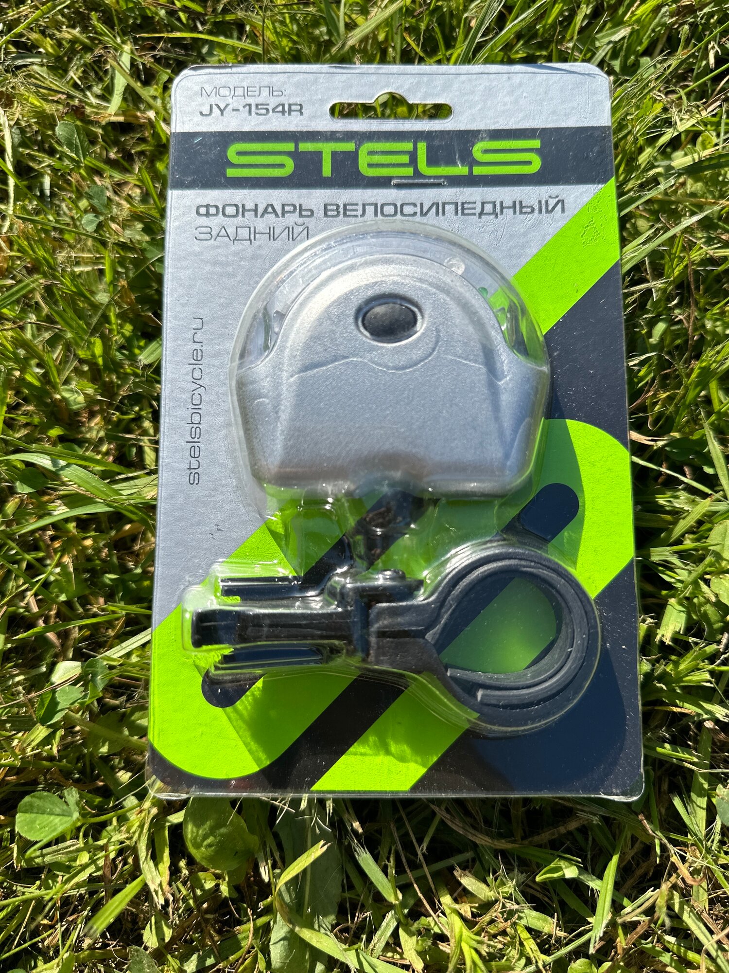 фото Фонарь задний Стелс велосипедный "серебро