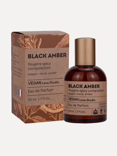 Изображение товара Vegan Love Studio Black Amber (Black Pepper & Amber, Neroli), вода туалетная, 50мл