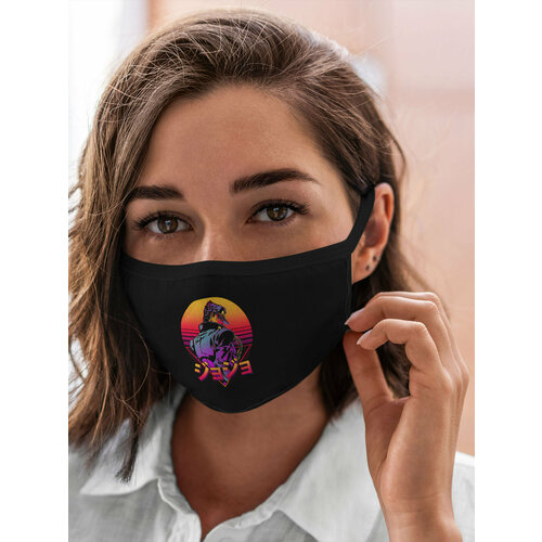 Маска многоразовая защитная Аниме JoJo Bizarre Adventure Ретровейв Джотаро 468₽