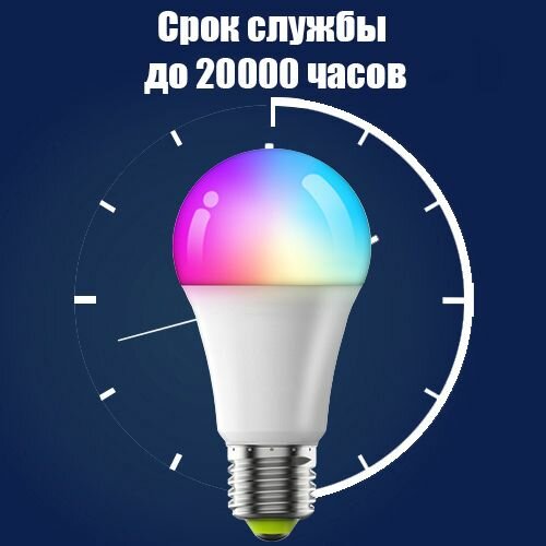 Умная светодиодная лампочка RGBCW E27 с Алисой Wi-Fi Орбита OT-HOS16 — фото 1