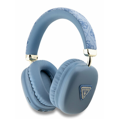 Guess наушники беспроводные накладные Bluetooth Headphones PU 4G Triangle Logo Blue 6360₽