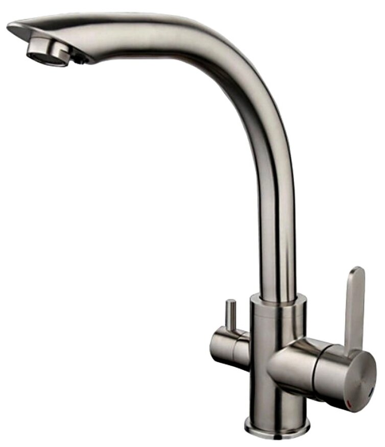 Смеситель для кухни с фильтром питьвой воды GAPPO G4399 нержавеющая сталь