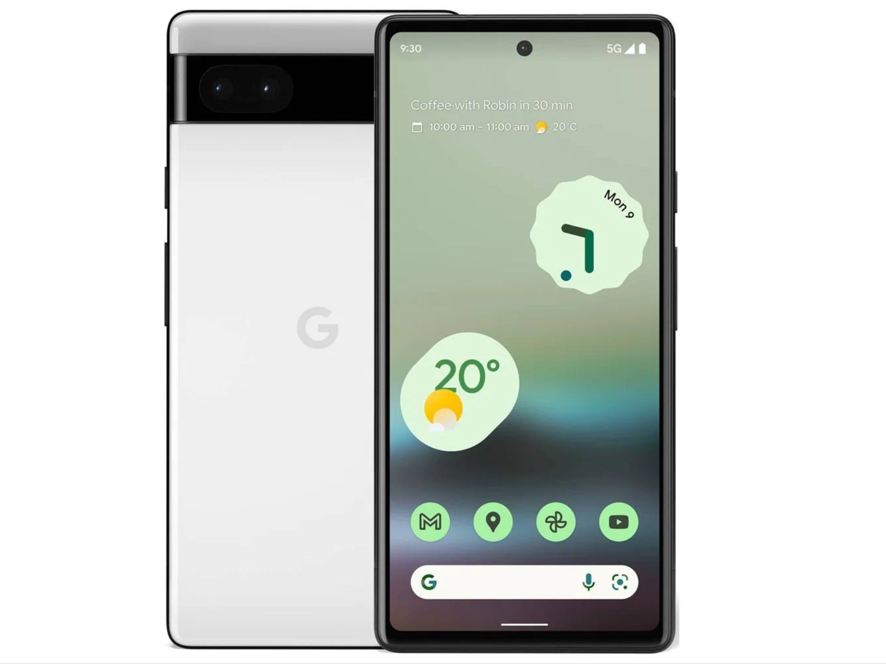 Смартфон Google Pixel 6a 6/128 ГБ USA, nano SIM+eSIM, светло-серый