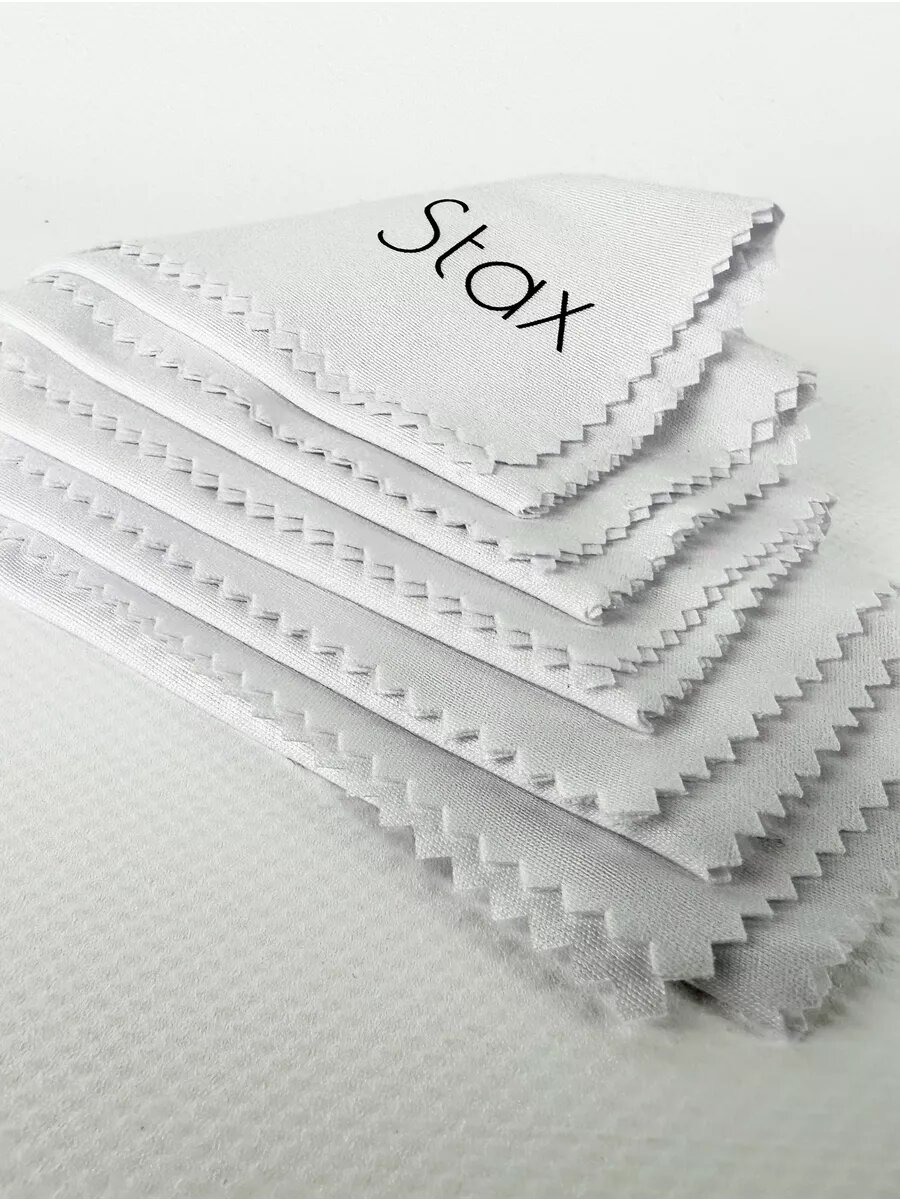 Салфетка для очков из микрофибры Stax, белая, 15х18см, 5 шт. — фото 1