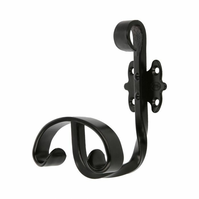 Крючок для двери AMIG 101 сталь чёрный длина 12 см ширина 9 см