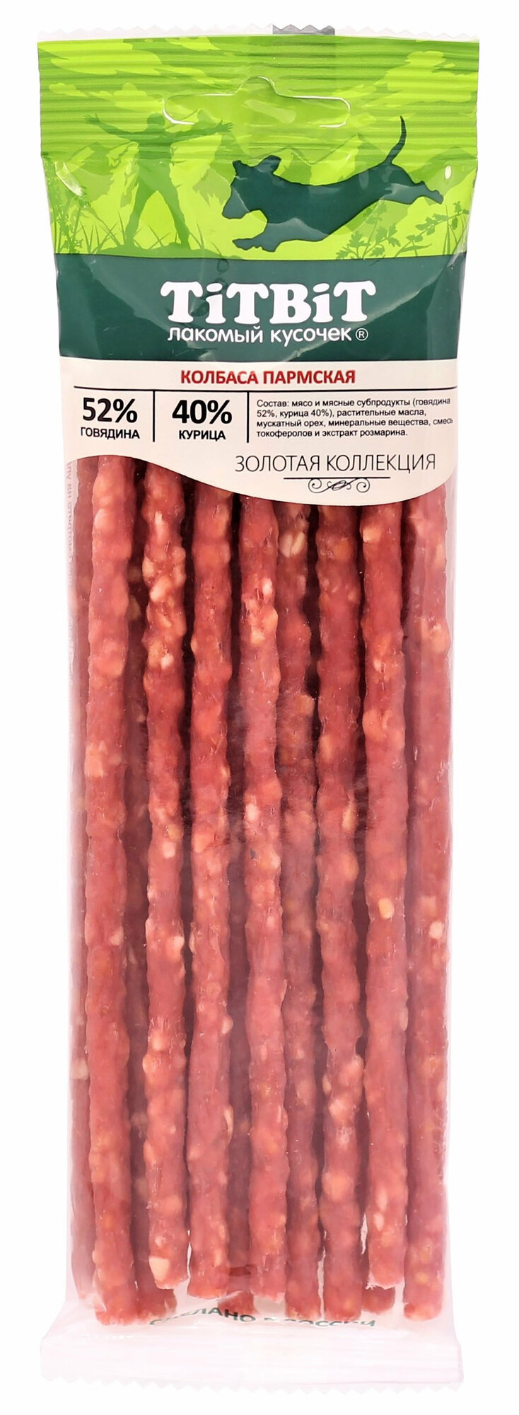 Лакомство TiTBiT Золотая коллекция Пармская колбаски для собак (80 г)